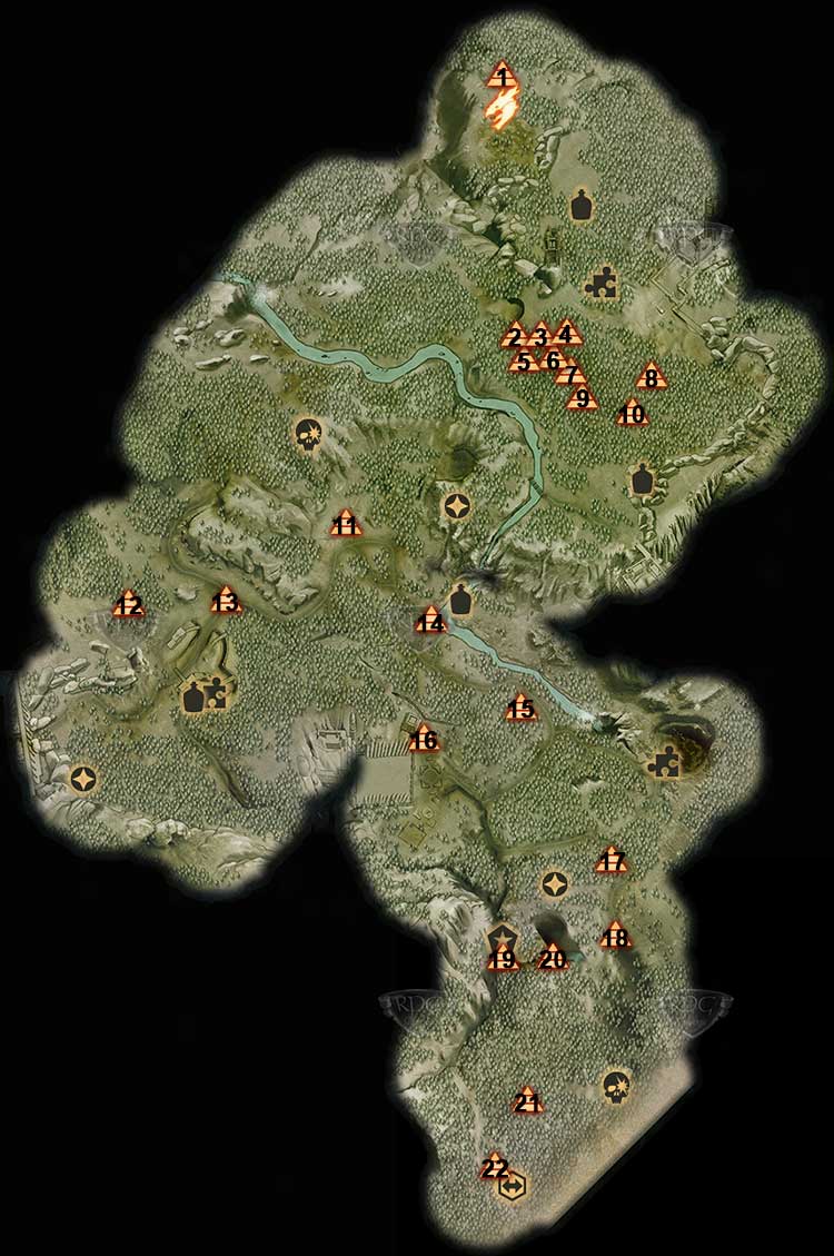 Sammelquest-Karte Die Smaragdgräber